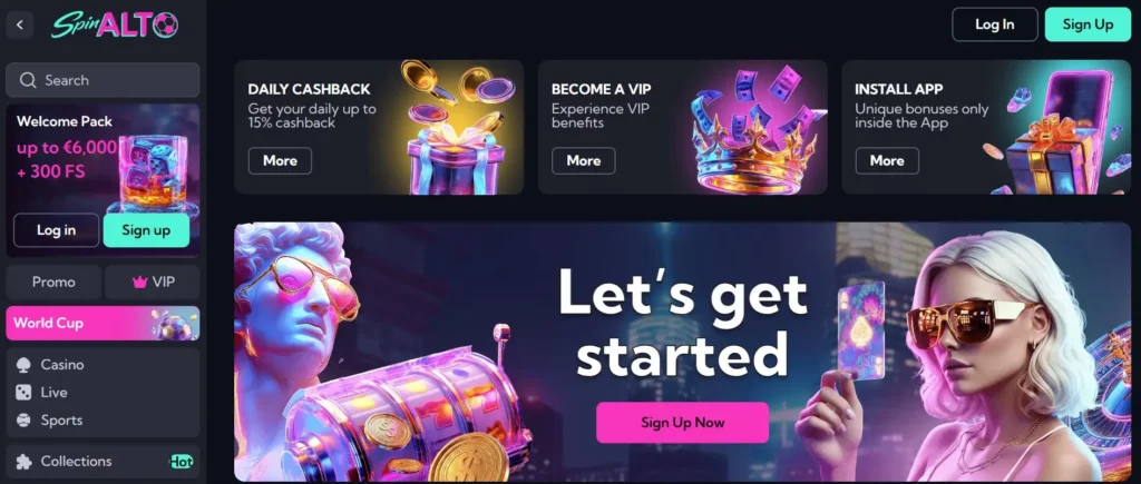 Voordelen van SpinAlto Casino